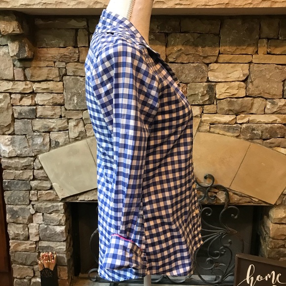 NWOT Banana Republic Soft Wash Checked Top Small - Picture 3 of 8